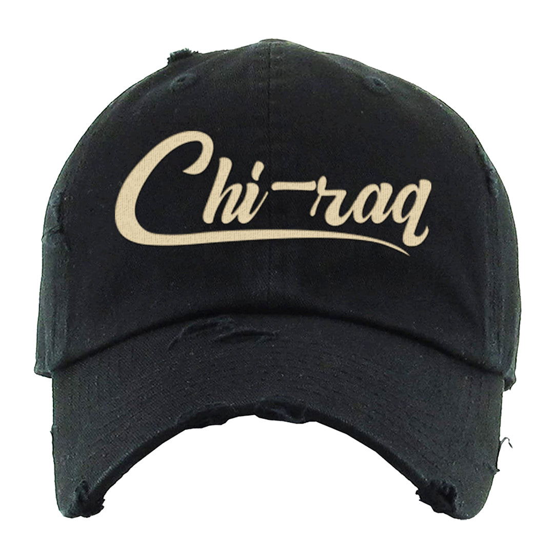 Photon Dust 4s Distressed Dad Hat | Chiraq, Black