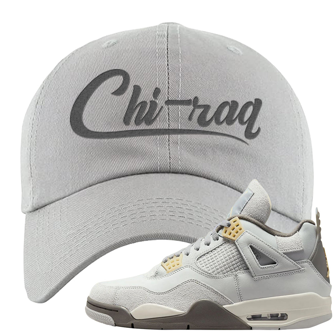 Photon Dust 4s Dad Hat | Chiraq, Light Gray