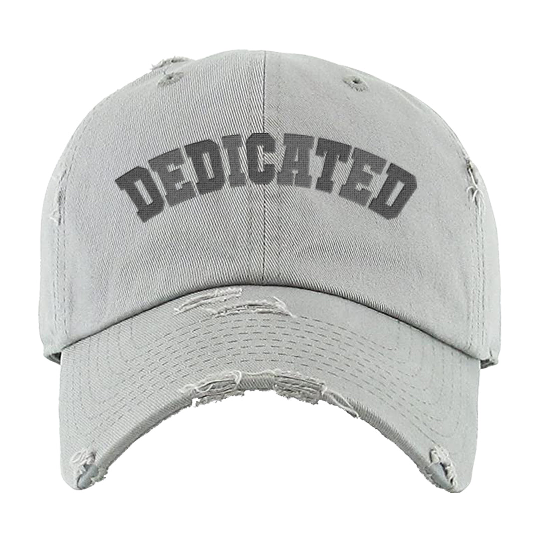 Photon Dust 4s Distressed Dad Hat | Dedicated, Light Gray