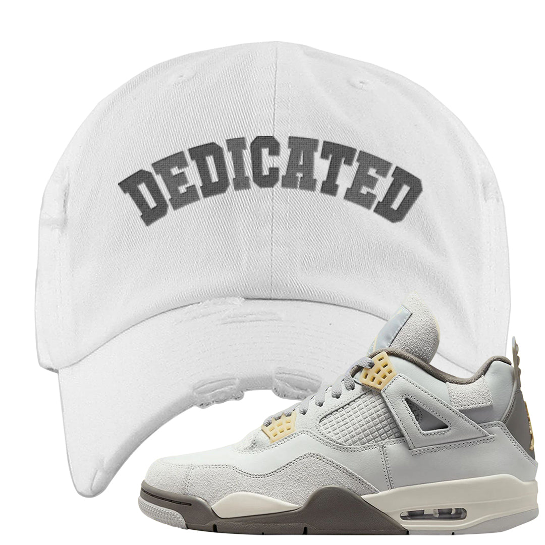 Photon Dust 4s Distressed Dad Hat | Dedicated, White