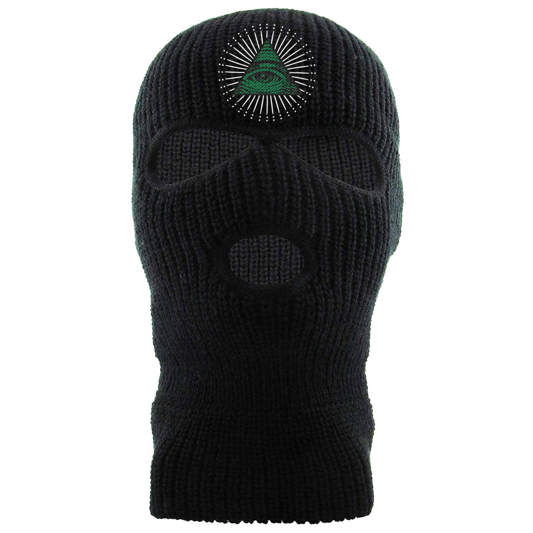 Pine Green SB 4s Ski Mask | All Seeing Eye, Black