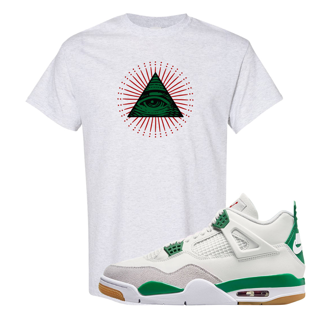 Pine Green SB 4s T Shirt | All Seeing Eye, Ash