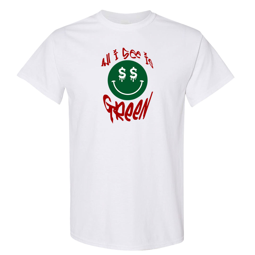 Pine Green SB 4s T Shirt | All I See Is Green, White