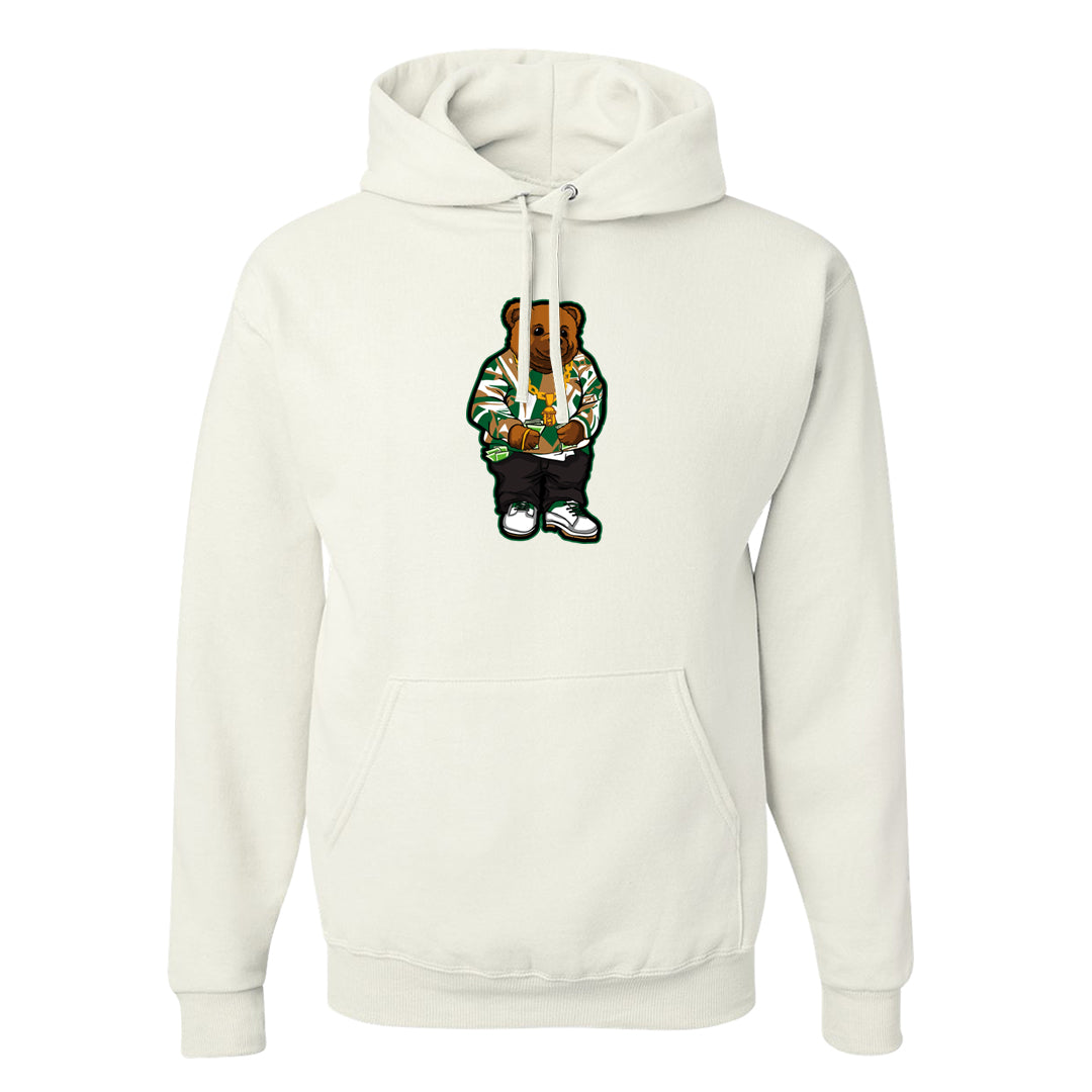 Pine Green SB 4s Hoodie | Sweater Bear, White