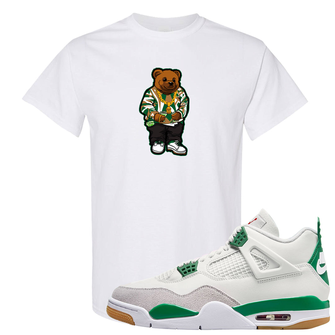 Pine Green SB 4s T Shirt | Sweater Bear, White