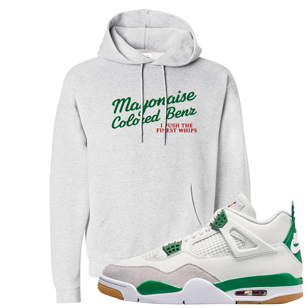 Pine Green SB 4s Hoodie | Mayonaise Colored Benz, Ash