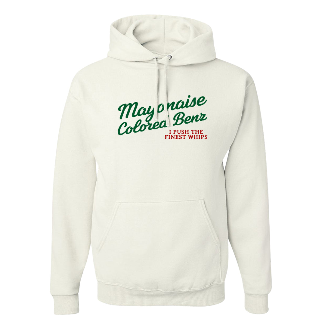 Pine Green SB 4s Hoodie | Mayonaise Colored Benz, White