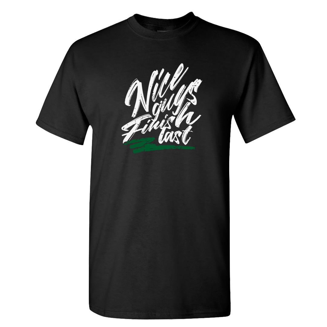 Pine Green SB 4s T Shirt | Nice Guys Finish Last, Black