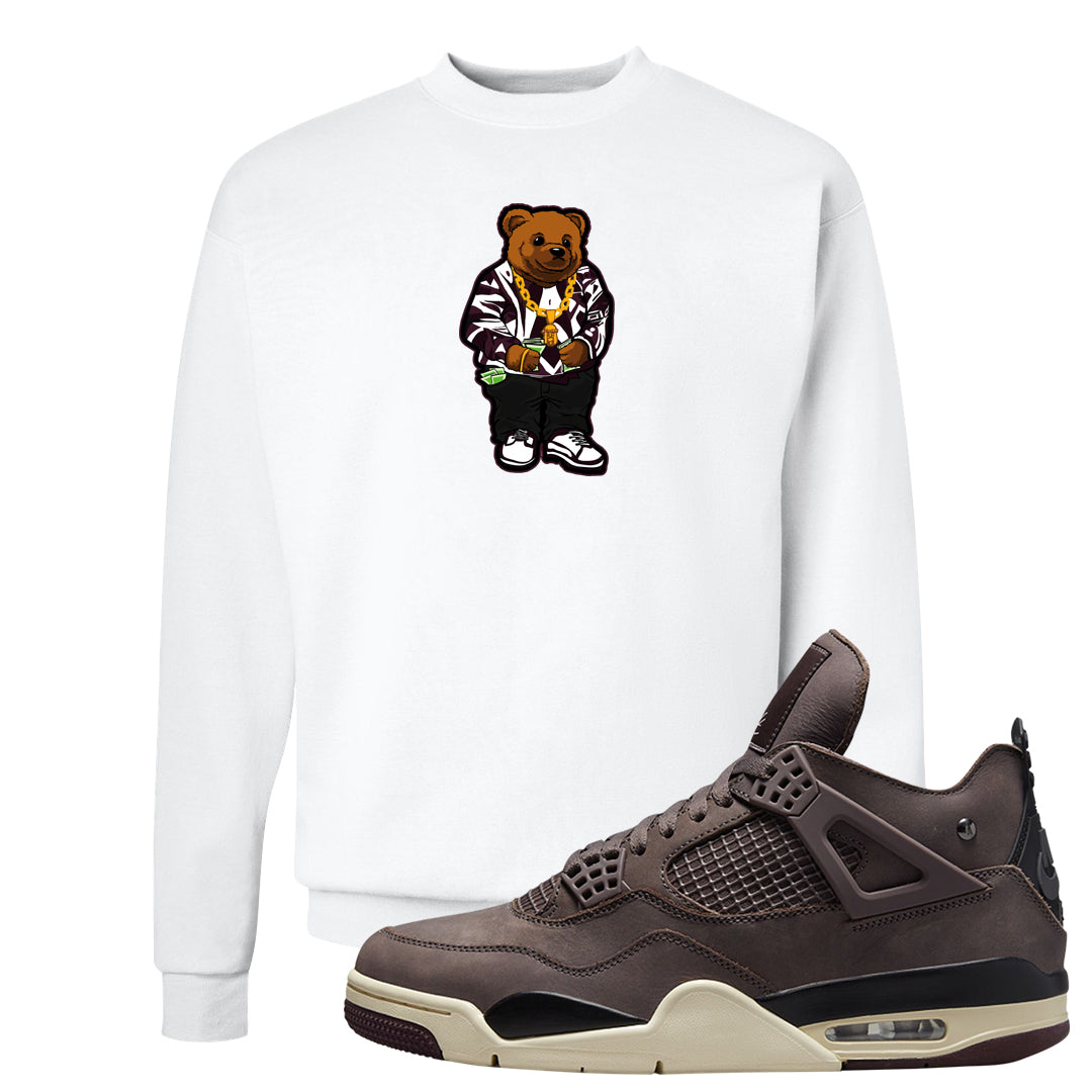 Violet Ore 4s Crewneck Sweatshirt | Sweater Bear, White