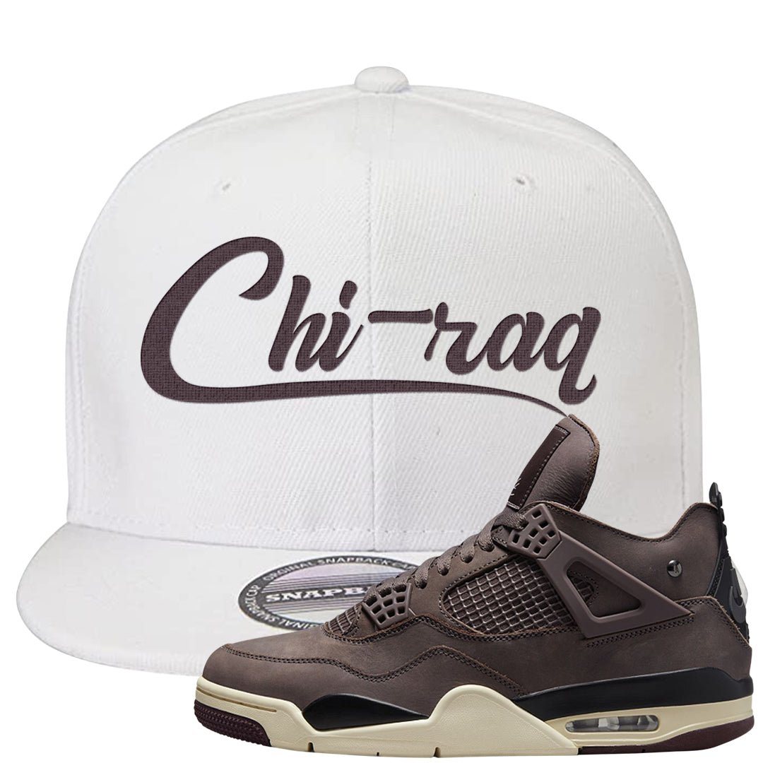 Violet Ore 4s Snapback Hat | Chiraq, White
