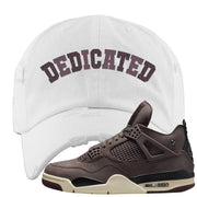 Violet Ore 4s Distressed Dad Hat | Dedicated, White