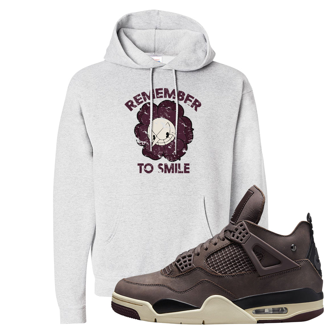 Violet Ore 4s Hoodie | Remember To Smile, Ash
