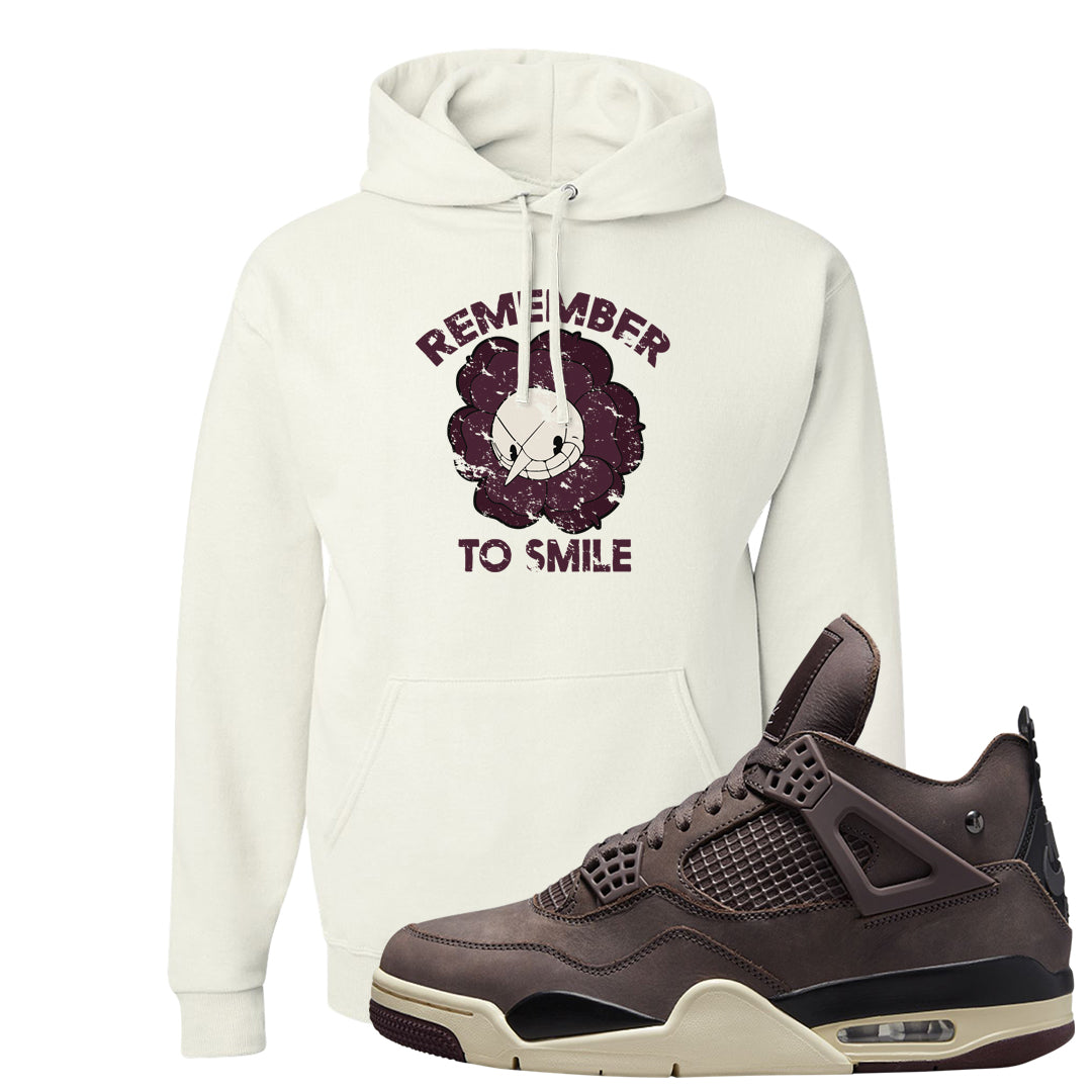 Violet Ore 4s Hoodie | Remember To Smile, White