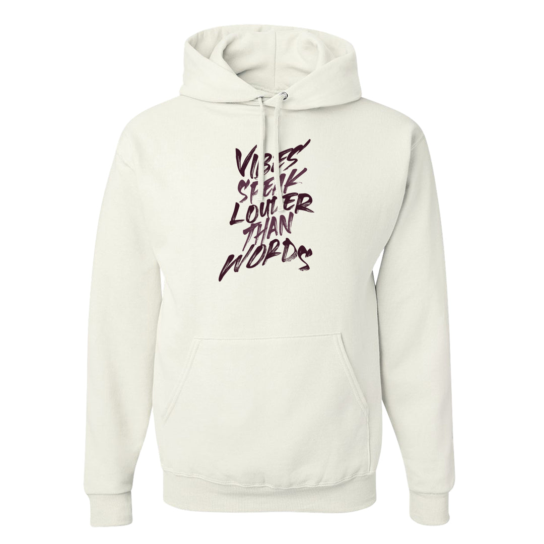 Violet Ore 4s Hoodie | Vibes Speak Louder Than Words, White