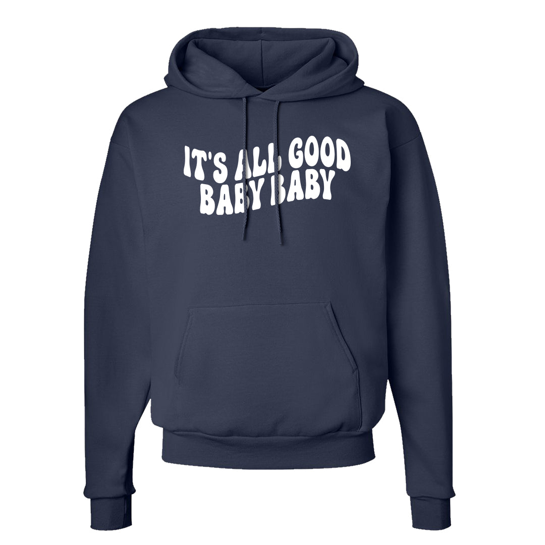 White Midnight Navy 4s Hoodie | All Good Baby, Navy
