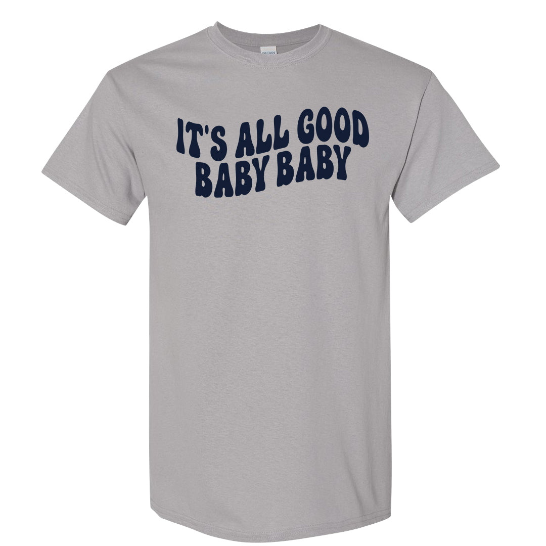 White Midnight Navy 4s T Shirt | All Good Baby, Gravel