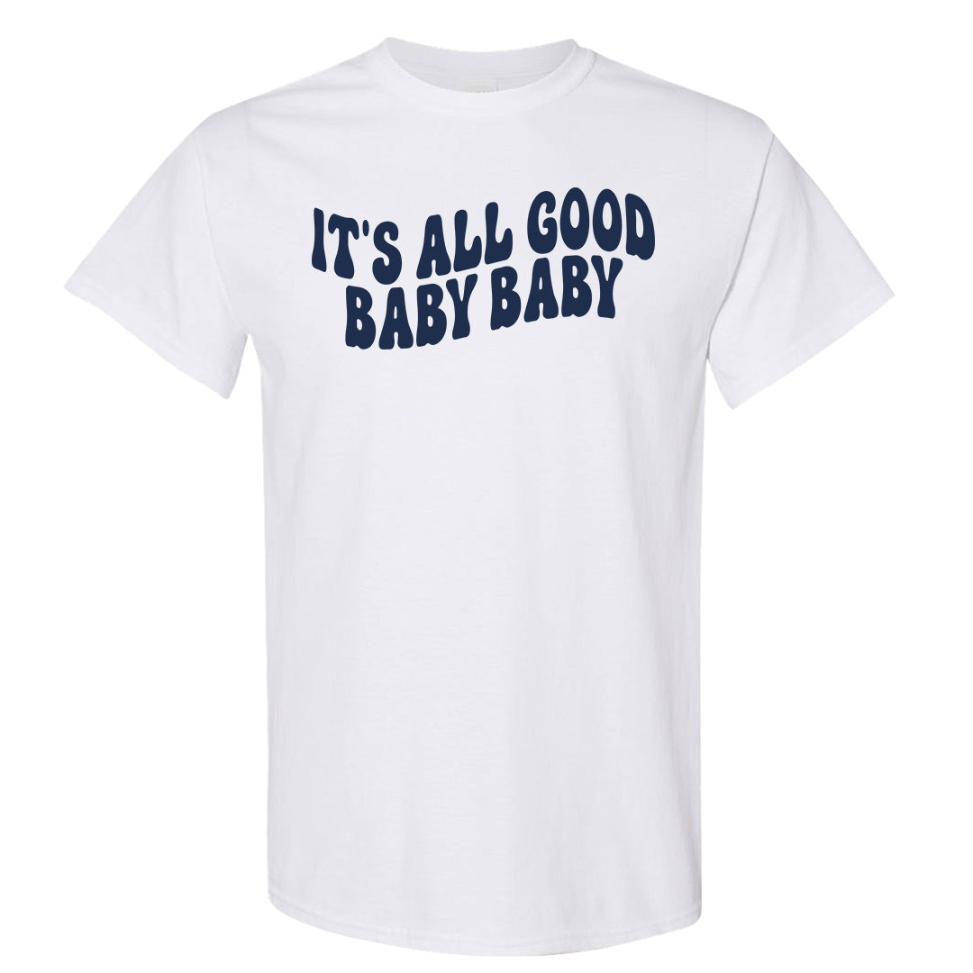 White Midnight Navy 4s T Shirt | All Good Baby, White