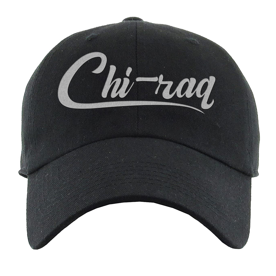 White Midnight Navy 4s Dad Hat | Chiraq, Black