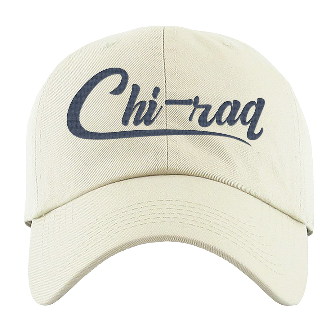 White Midnight Navy 4s Dad Hat | Chiraq, White