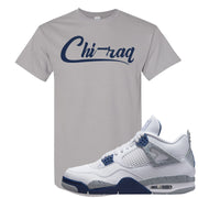 White Midnight Navy 4s T Shirt | Chiraq, Gravel