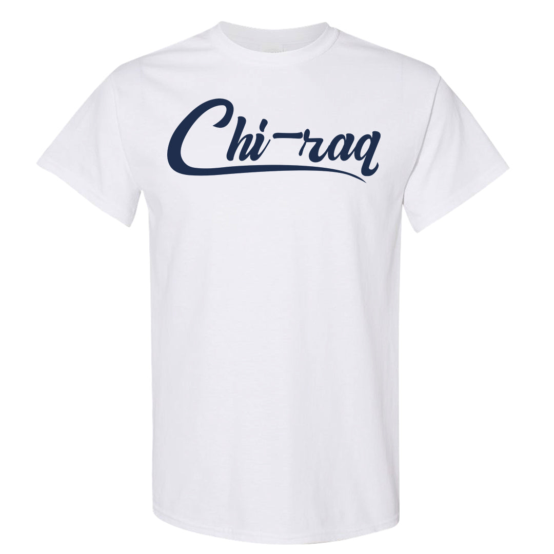 White Midnight Navy 4s T Shirt | Chiraq, White