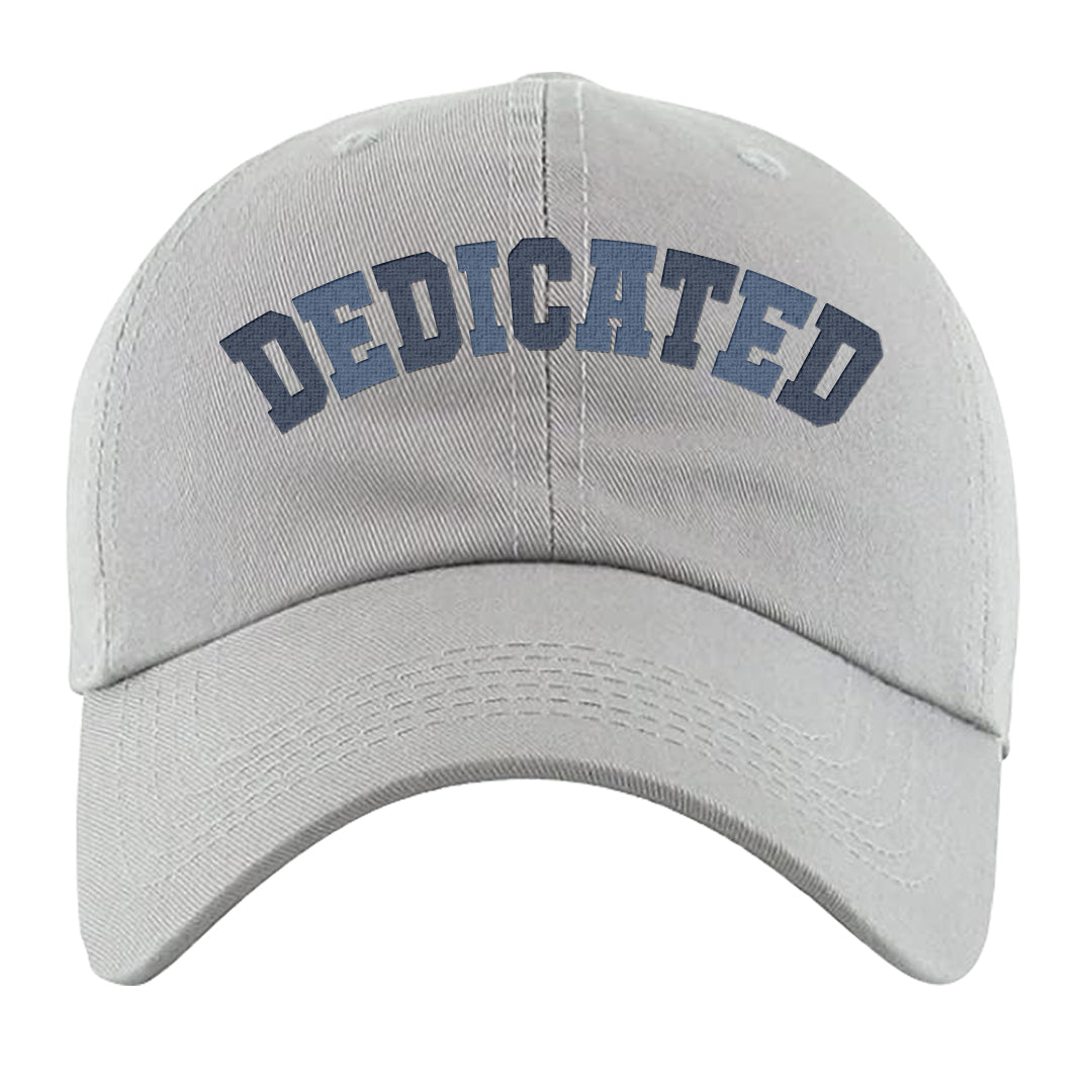 White Midnight Navy 4s Dad Hat | Dedicated, Light Gray