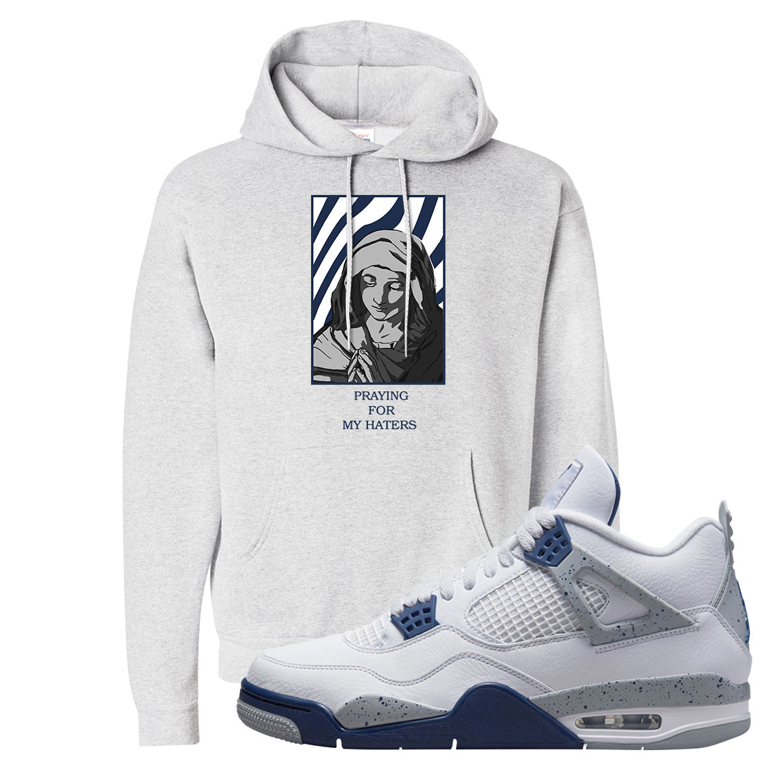 White Midnight Navy 4s Hoodie | God Told Me, Ash