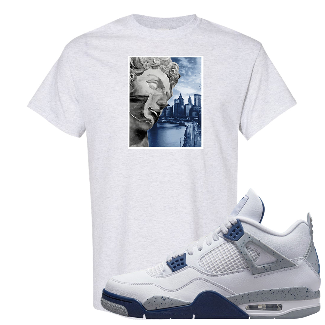 White Midnight Navy 4s T Shirt | Miguel, Ash