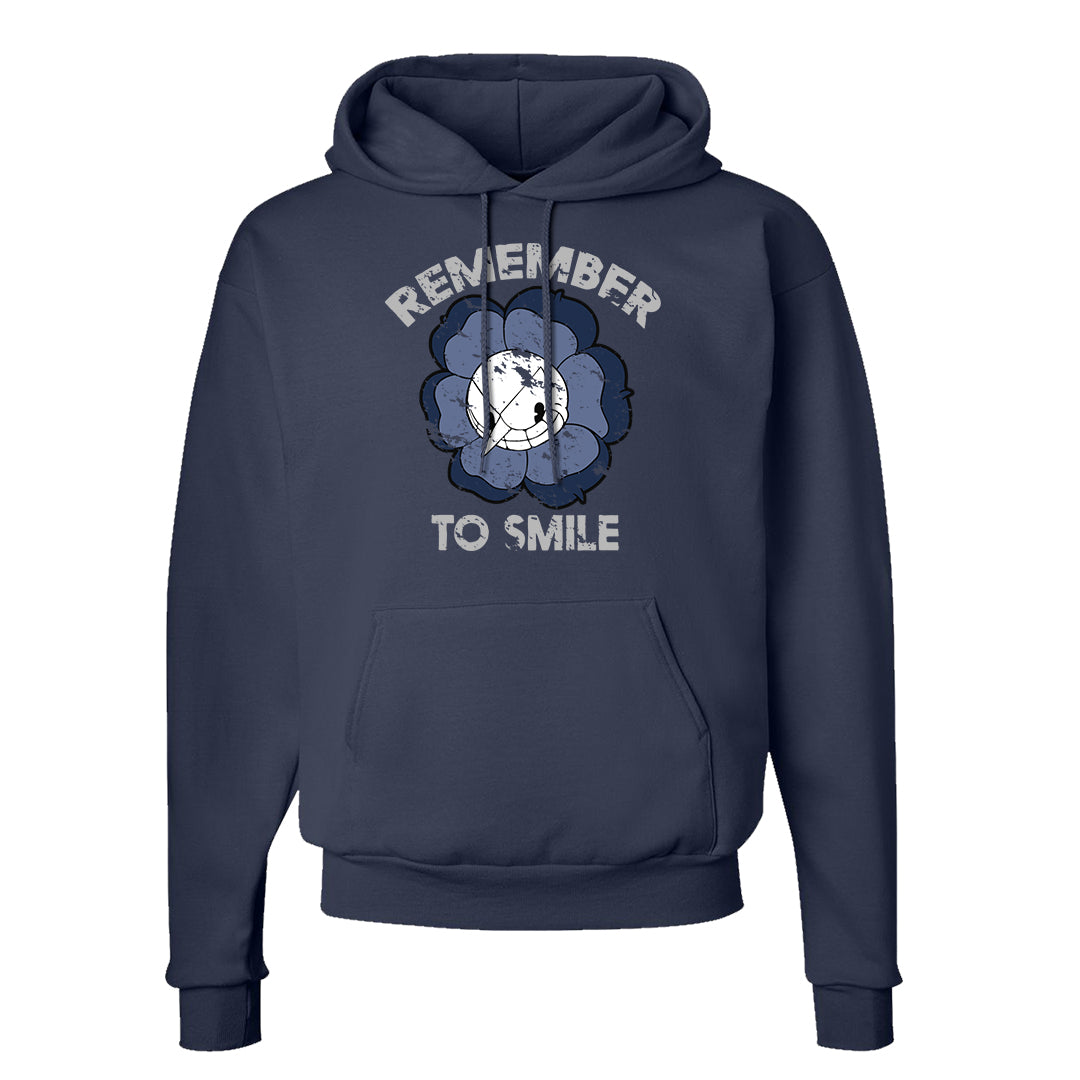 White Midnight Navy 4s Hoodie | Remember To Smile, Navy