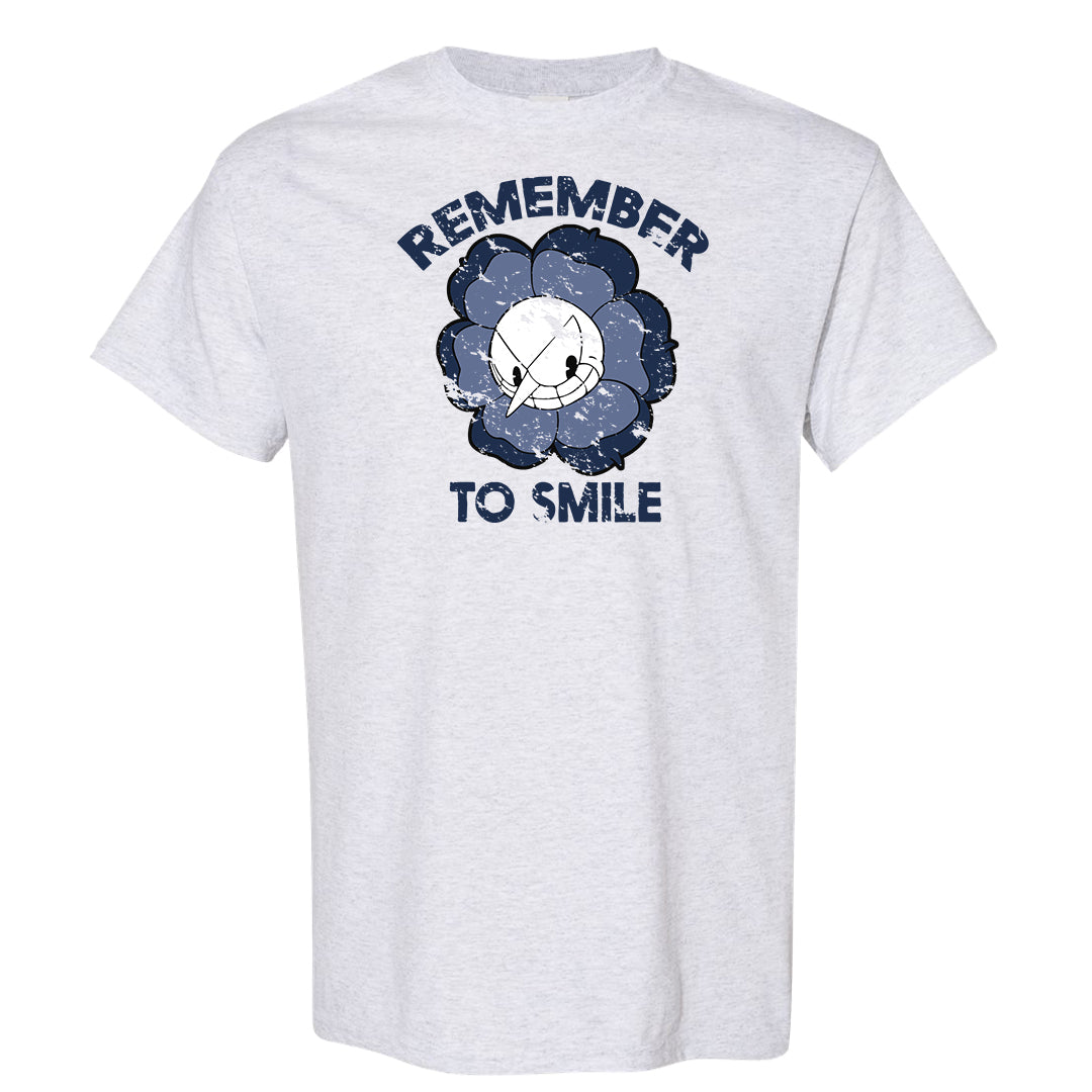 White Midnight Navy 4s T Shirt | Remember To Smile, Ash