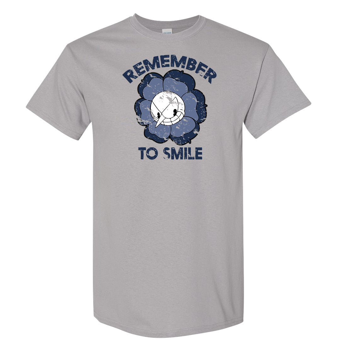 White Midnight Navy 4s T Shirt | Remember To Smile, Gravel