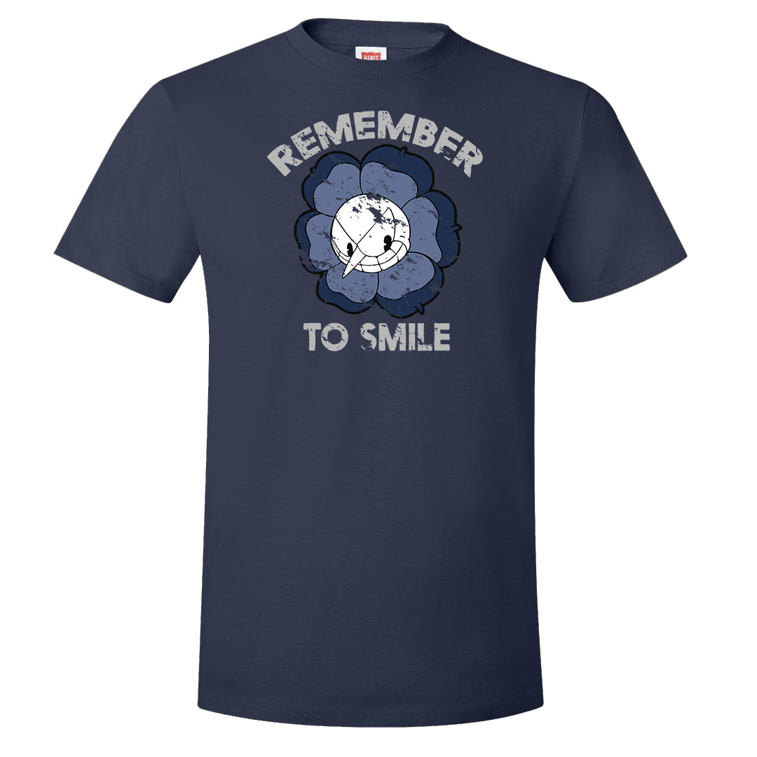 White Midnight Navy 4s T Shirt | Remember To Smile, Navy