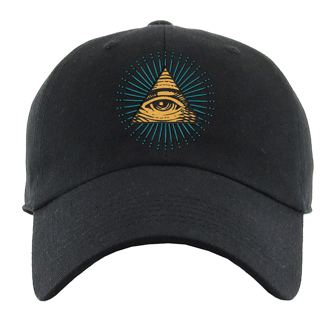Aqua 5s Dad Hat | All Seeing Eye, Black