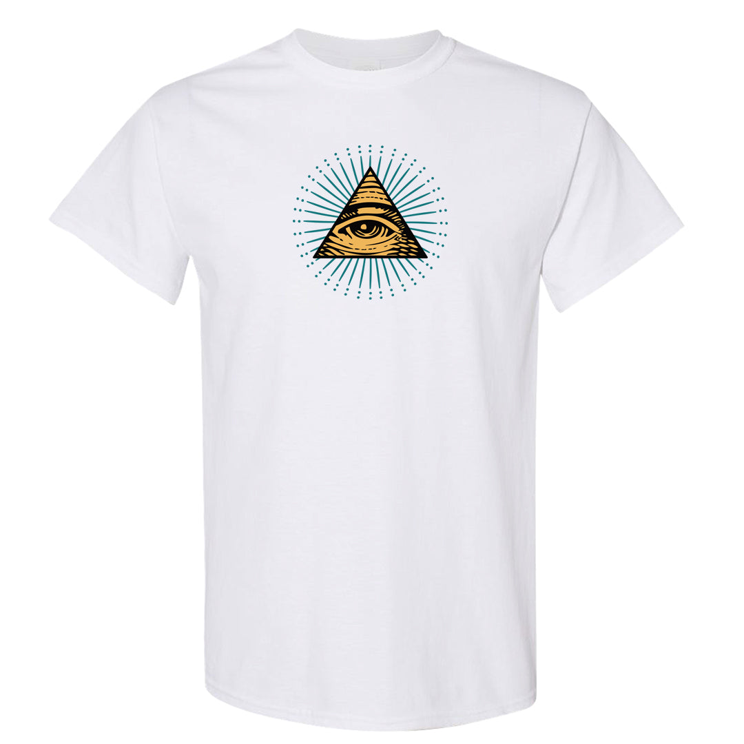 Aqua 5s T Shirt | All Seeing Eye, White
