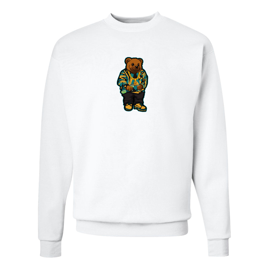 Aqua 5s Crewneck Sweatshirt | Sweater Bear, White