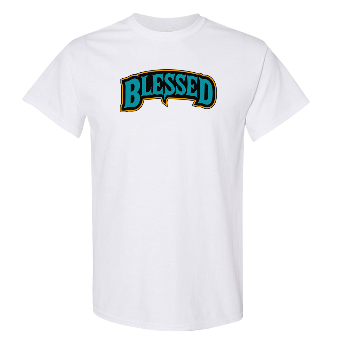 Aqua 5s T Shirt | Blessed Arch, White