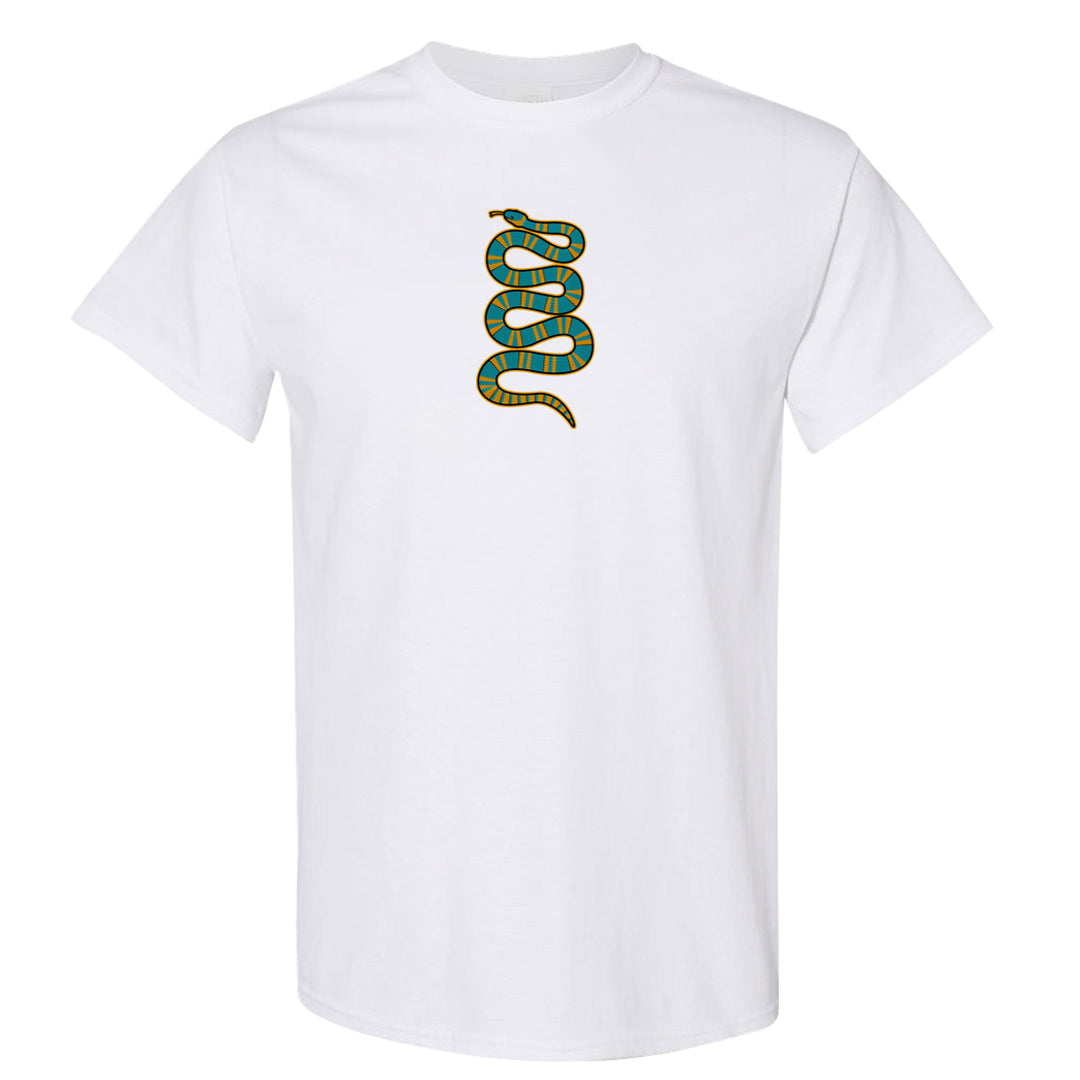 Aqua 5s T Shirt | Coiled Snake, White