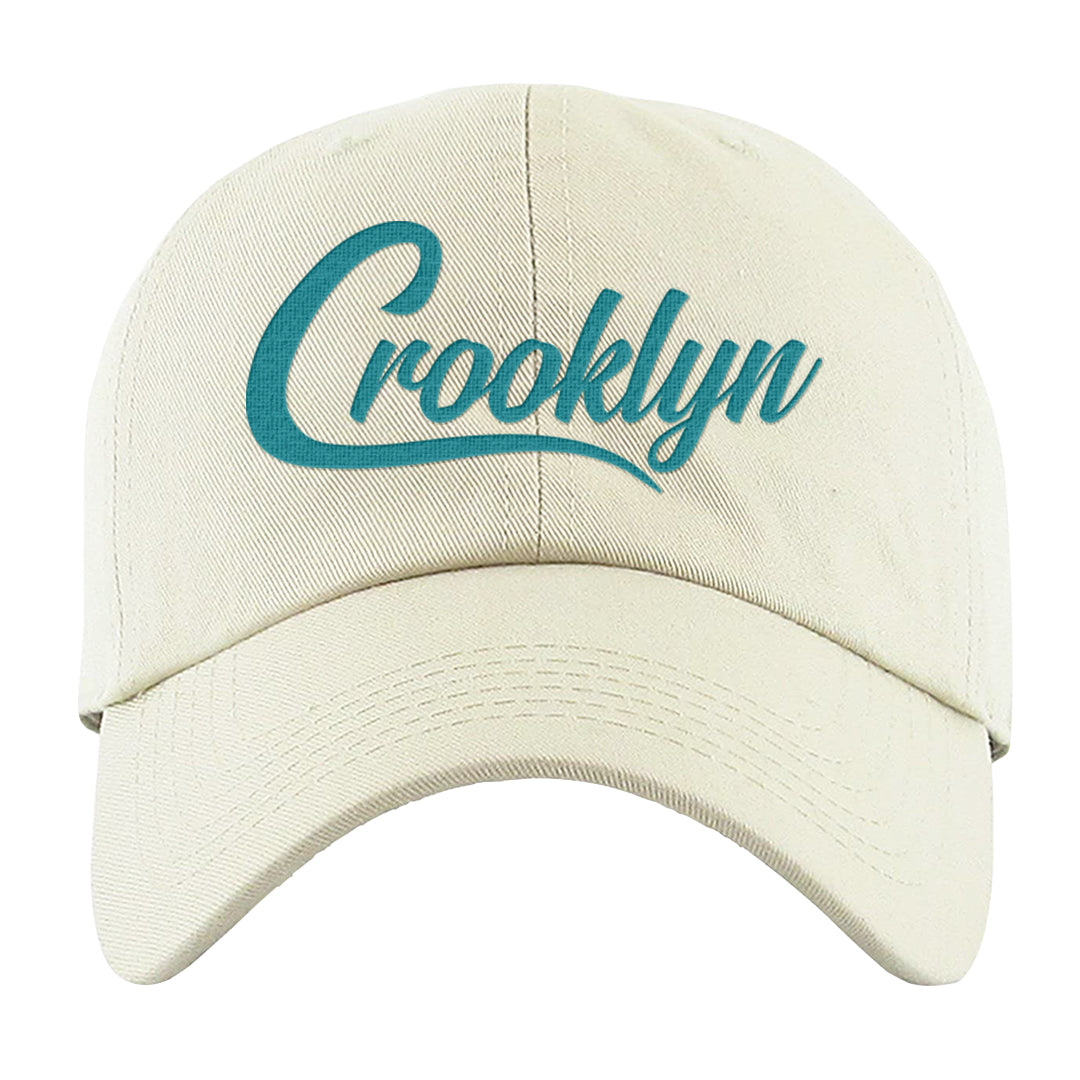 Aqua 5s Dad Hat | Crooklyn, White
