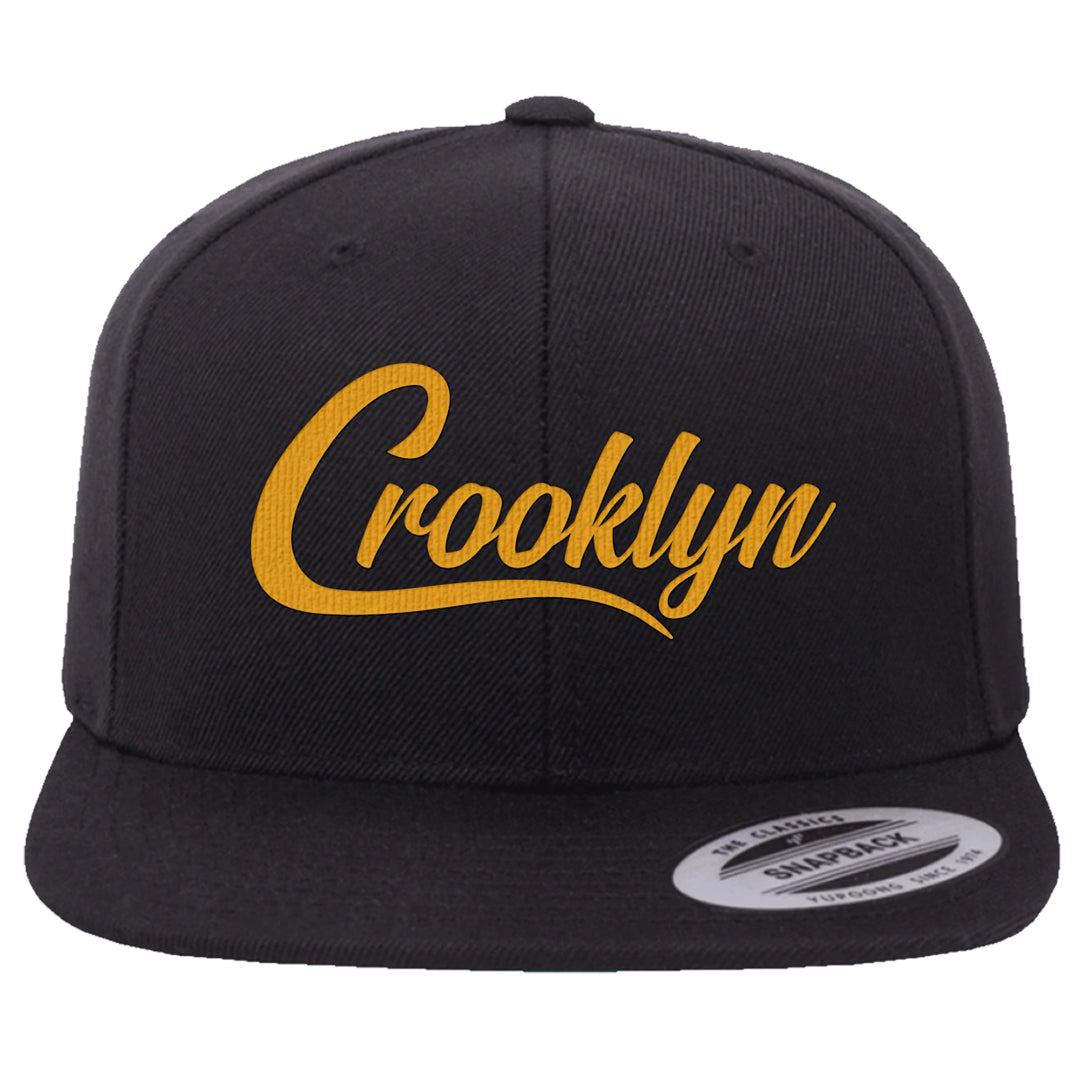 Aqua 5s Snapback Hat | Crooklyn, Black