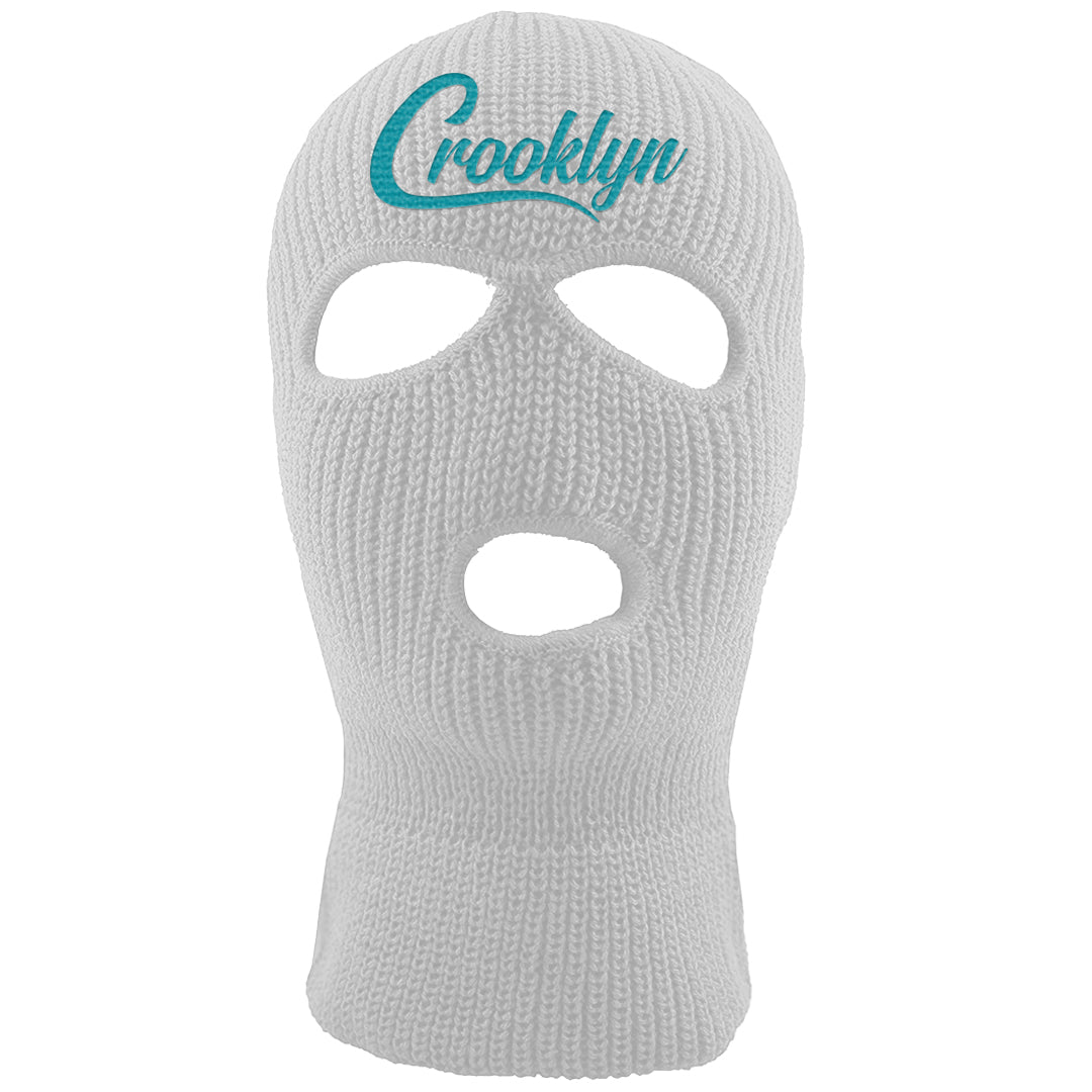 Aqua 5s Ski Mask | Crooklyn, White