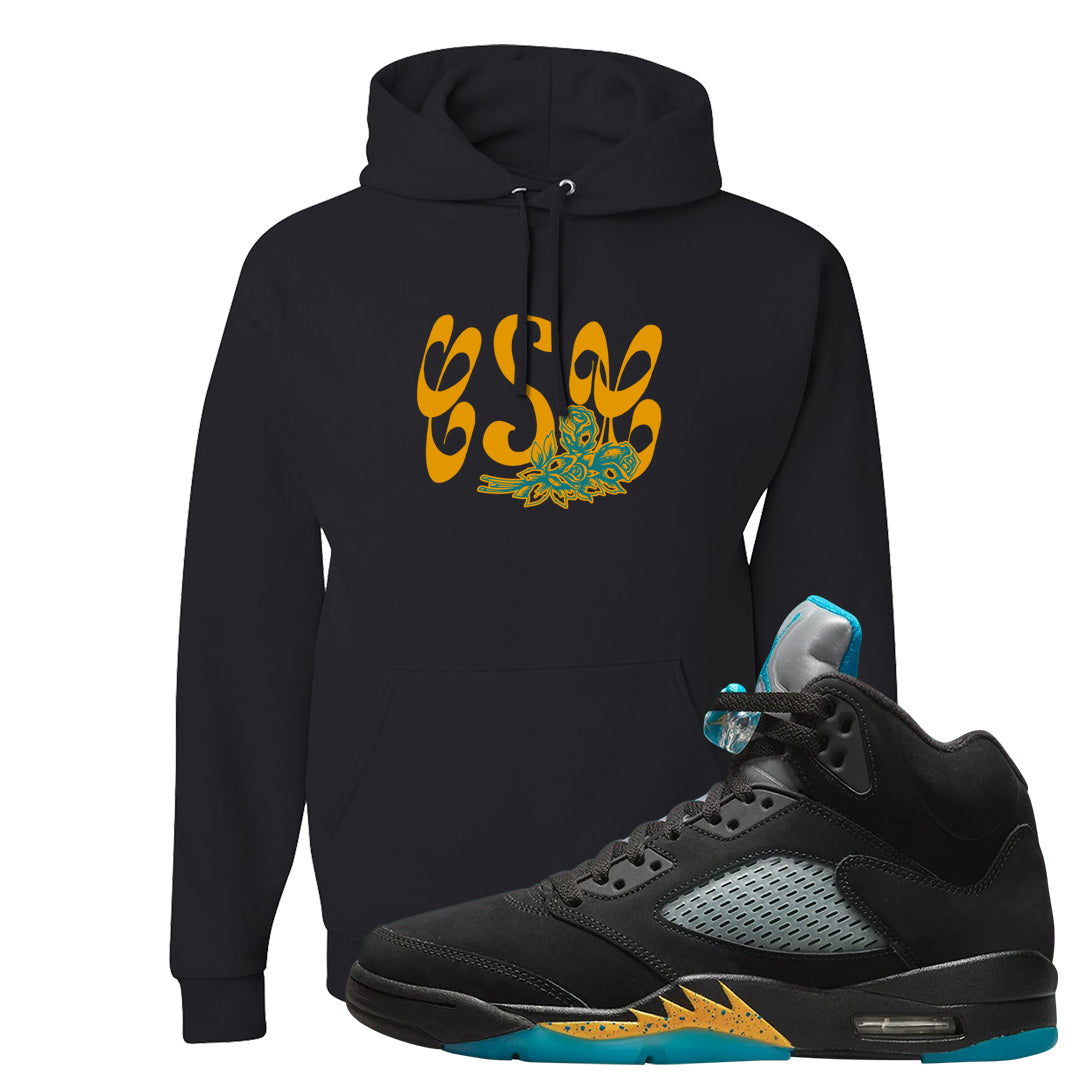 Aqua 5s Hoodie | Certified Sneakerhead, Black