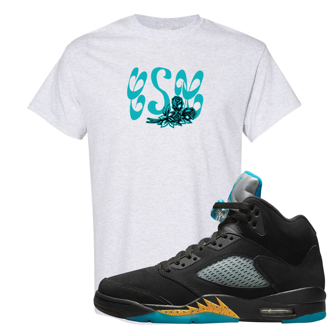 Aqua 5s T Shirt | Certified Sneakerhead, Ash