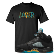 Aqua 5s T Shirt | Lover, Black