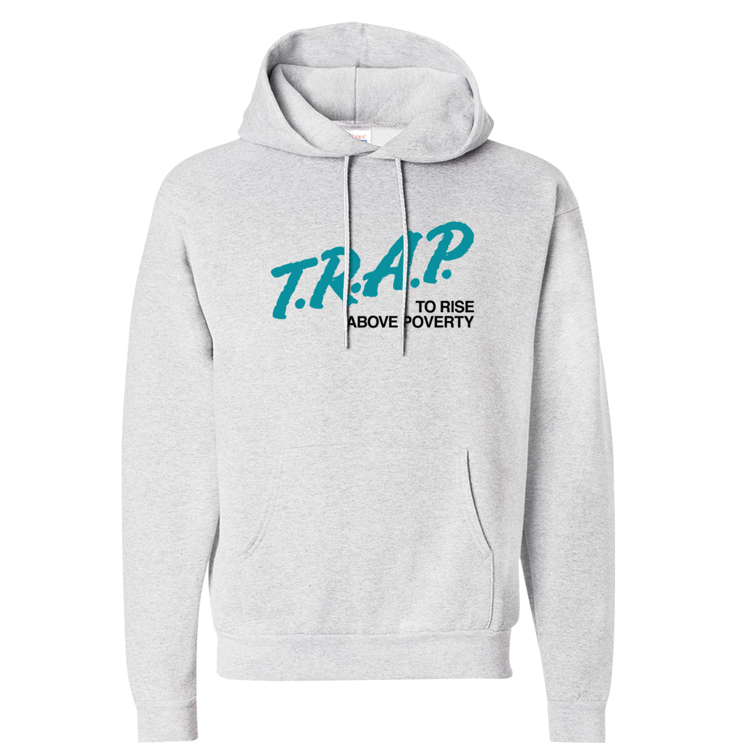 Aqua 5s Hoodie | Trap To Rise Above Poverty, Ash