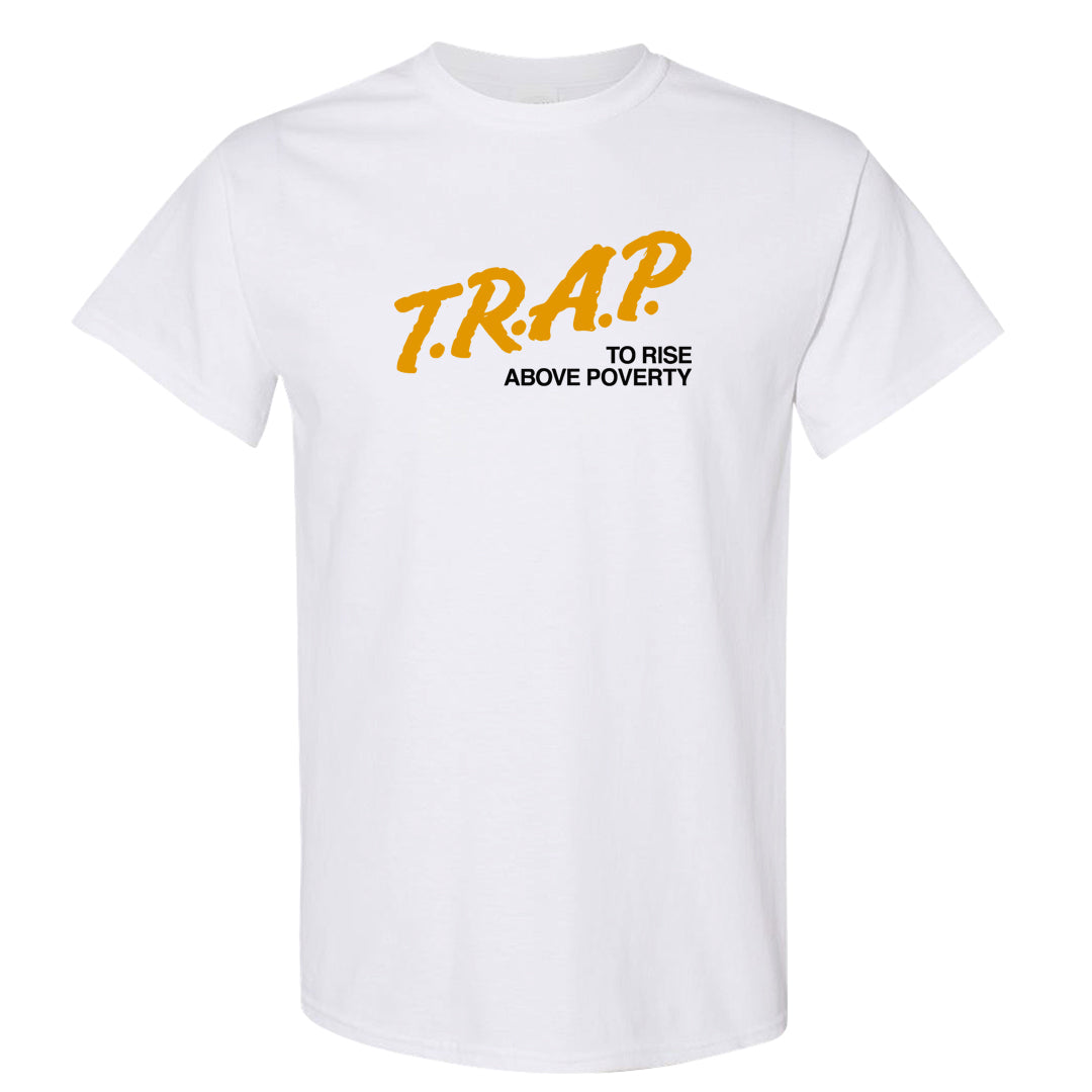 Aqua 5s T Shirt | Trap To Rise Above Poverty, White