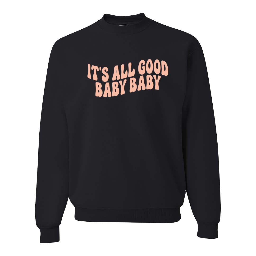 Crimson Bliss 5s Crewneck Sweatshirt | All Good Baby, Black