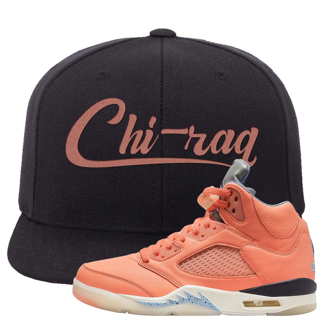 Crimson Bliss 5s Snapback Hat | Chiraq, Black
