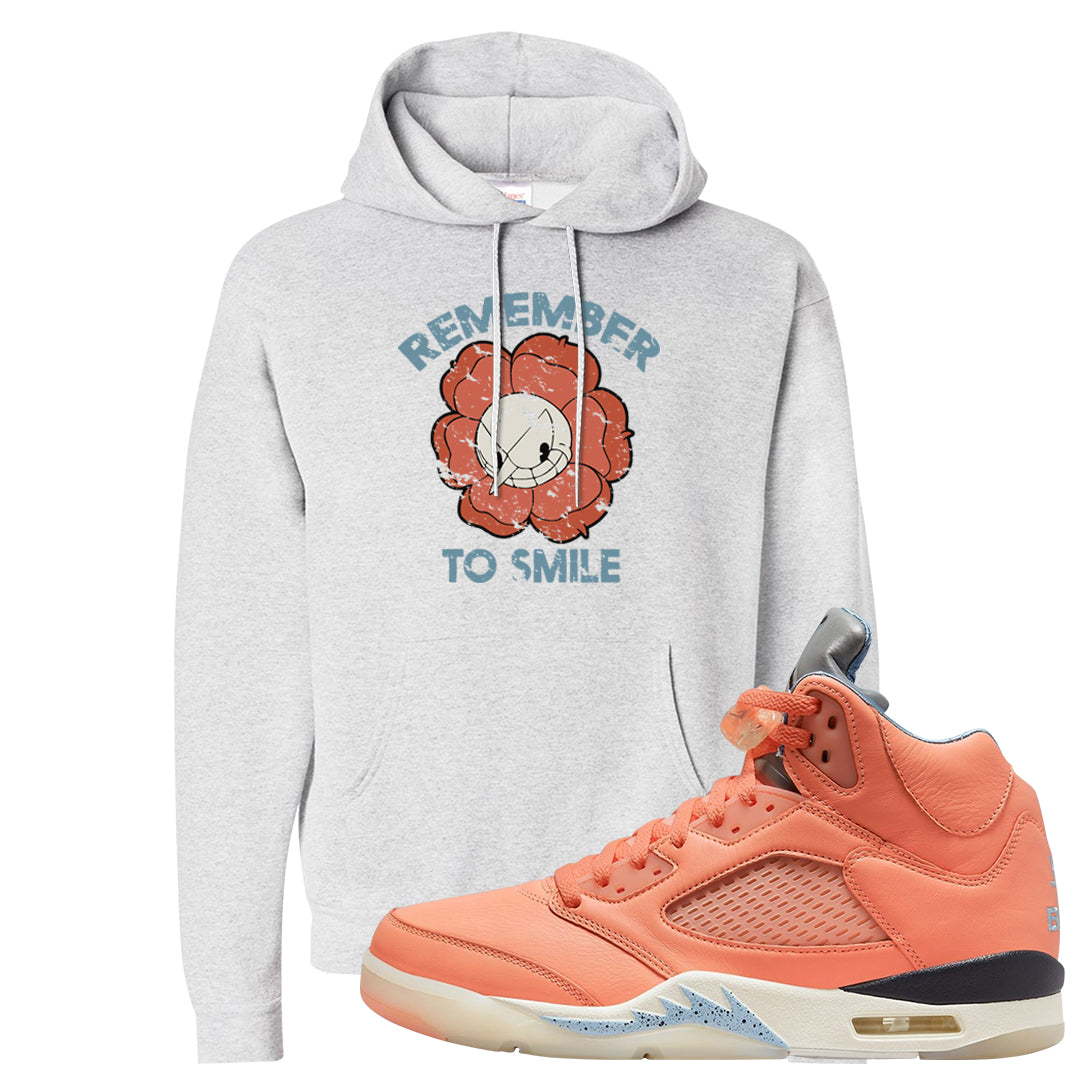 Crimson Bliss 5s Hoodie | Remember To Smile, Ash