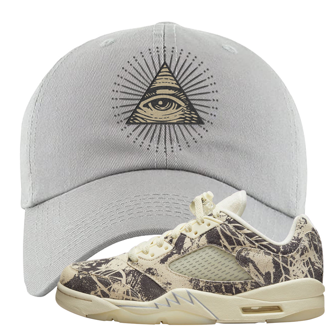 Expression Low 5s Dad Hat | All Seeing Eye, Light Gray