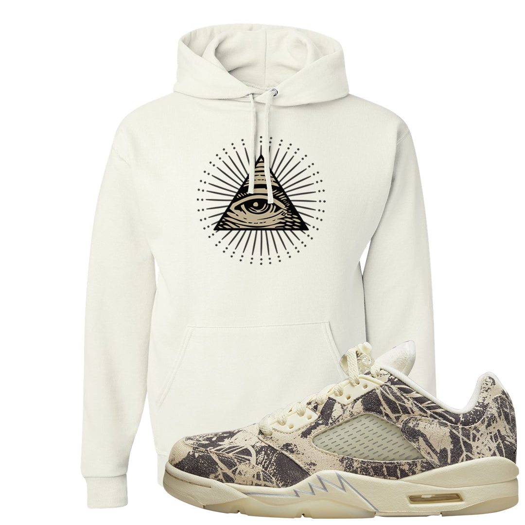 Expression Low 5s Hoodie | All Seeing Eye, White